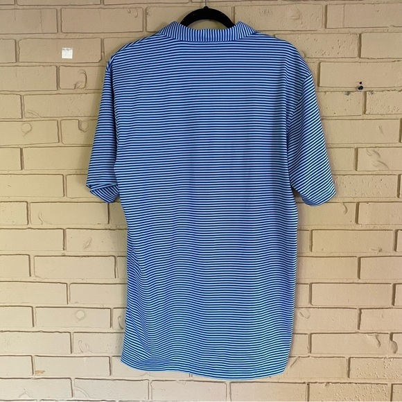 Turtleson polo Mens large striped Embroidered golf performance Shirt Athleisure - Picture 5 of 8